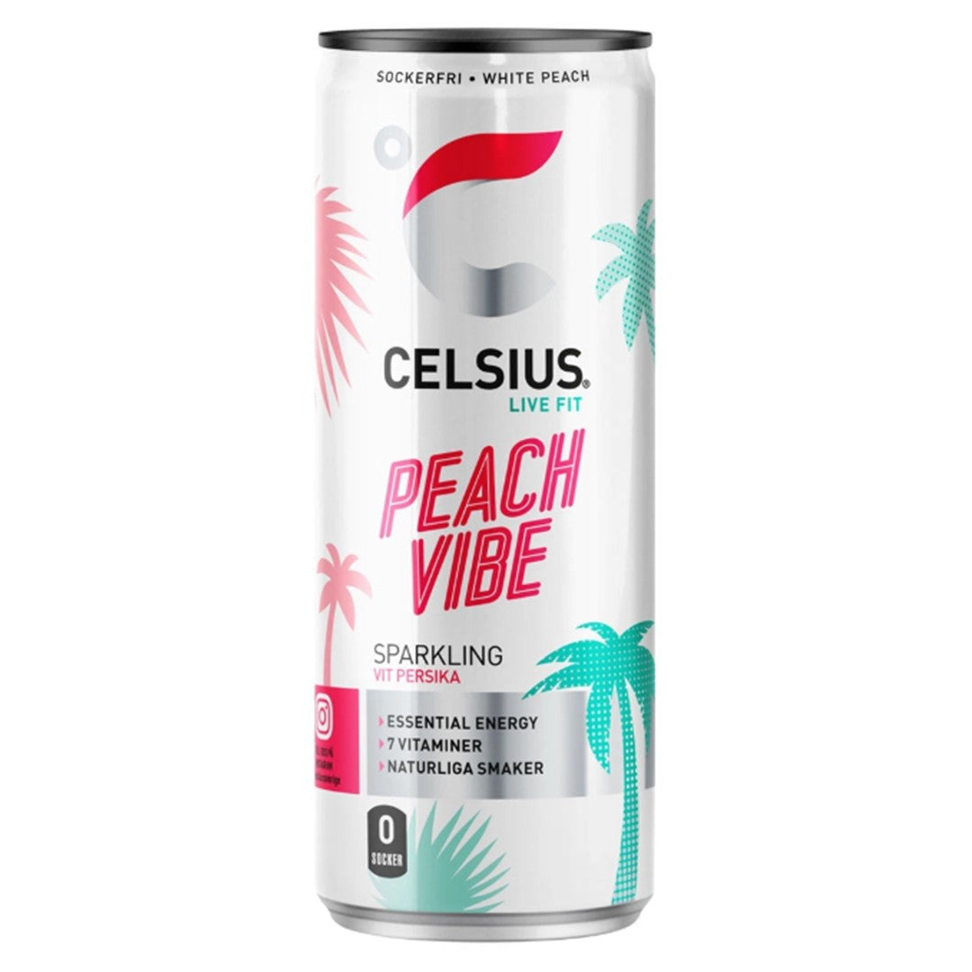 CELSIUS Peach Vibe 355 ml - 24st