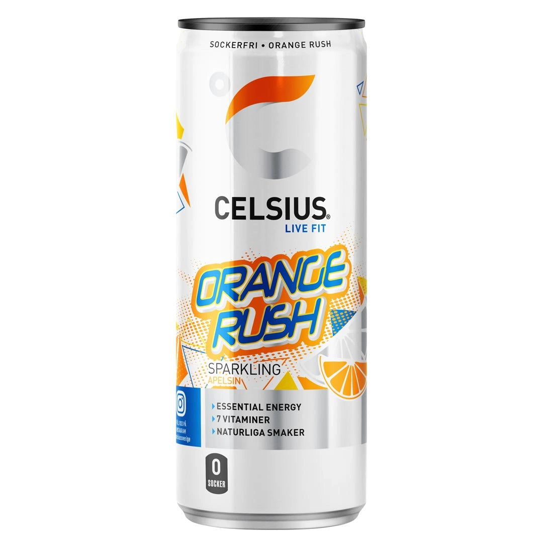 CELSIUS Orange Rush 355 ml - 24st