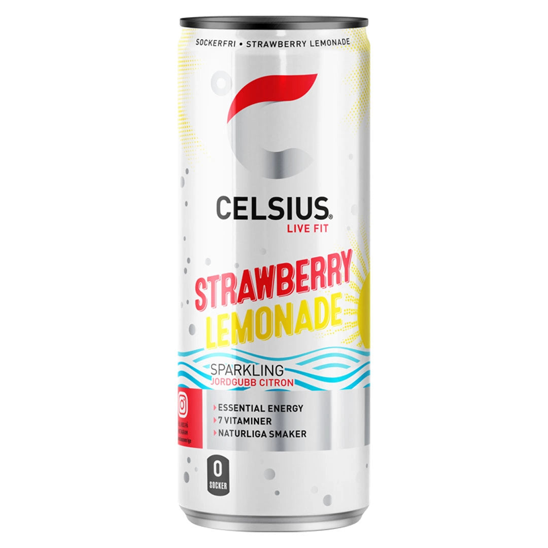 CELSIUS Strawberry Lemonade 355 ml - 24st